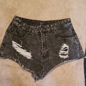 Forever 21 Distressed Cheekie Shorts